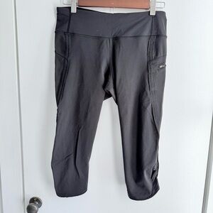 Lululemon Run Top Speed Crop Leggings Black | Size 8